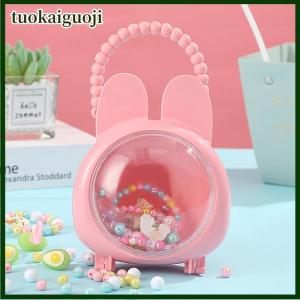 tuokaiguoji กล่องเครื่องประดับพลาสติกใสลายการ์ตูนน่ารักอุปกรณ์จัดผมเจ้าหญิงกล่องเก็บของพลาสติกกระเป๋าเด็กน่ารัก