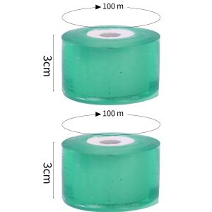 ฟิล์มเทปพันกิ่ง PE ยาว200ม. เครื่องมือต่อกิ่งเข็มขัดผูกติดด้วยตนเองมีกาวในตัวสำหรับเรือนเพาะชำไม้ผลต้นกล้าพืชมะเขือเทศ