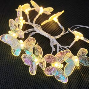 Butterfly Decor LED Lights/Christmas Lights Home Decor Xmas Decor/Butterfly Strip Lights Battery Operated