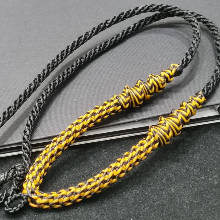 5mm Thickness Handmade Yellow Wax Braided Cord One Hook Amulet