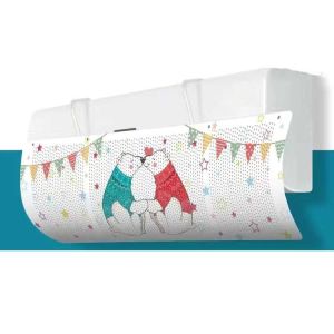 【Ready Stock】1 piece adjustable air conditioner cover windshield PVC household air conditioner baffle