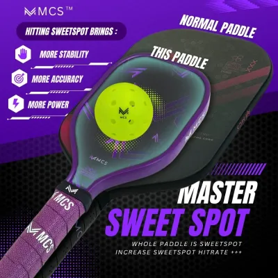 MCS Pickleball Sweet Spot Training Paddle Build Up Control & Sweet Spot For Suitable Drill Section