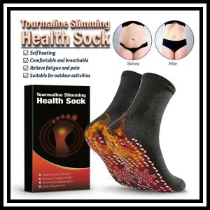 Self-Heating Health Care Socks Tourmaline Slimming Health Sock/ Stocking Sarung Kaki Magnetik Terapi Sakit / 暖脚 保健 按摩袜子