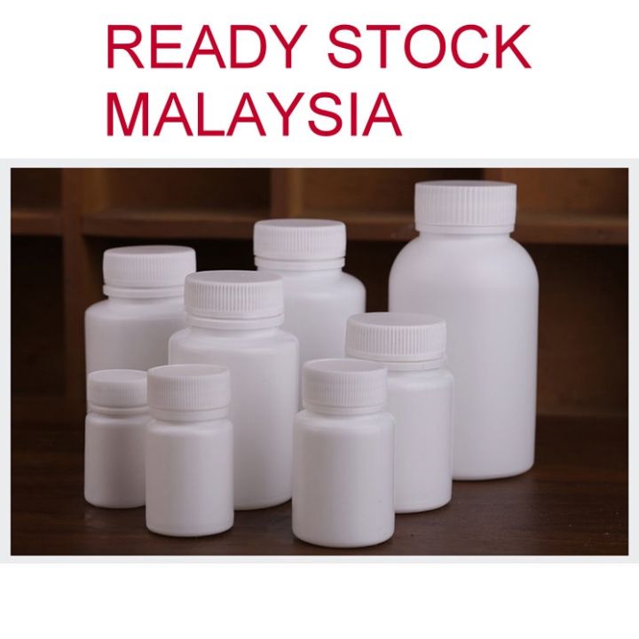 Medicine Bottle White Capsule Container Botol Ubat Kapsul Kosong Hdpe Pill Bottle Lazada 2757