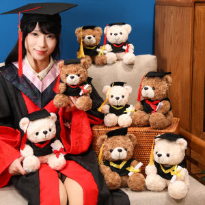 JOJO CASTLE Graduation Bear 16/25cm Lovely Dr. Bear Plush Toy Stuffed Soft Colorful Doctoral Custome Teddy Bear Animal Dolls Graduation Doll Graduation Birthday Gifts for Kids Girls Student 毕业礼物
