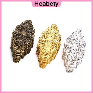 Heabety 20Pcs Filigree Flower Wrap Connector Crafts DIY Embellishments Findings Jewelry