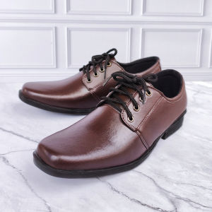 OZEO - Sepatu Pantofel Tali Pria Dewasa Pantofel Cowok Sepatu Paskib Kulit Formal Kasual Sepatu Kerja