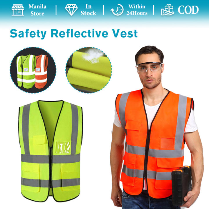 Reflective Safety Vest High Visibility Safety Vest With Pockets