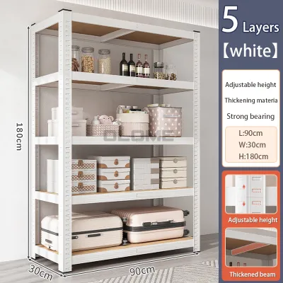【All Metal Shelf】24 hour ship 6 Tiers 5 Tiers Large Size Steel Shelf Metal Rack Cold-rolled Steel Layer Shelving Storage Shelf Metal Shelf Multi-Purpose Rack Organizer Shelf Layer For Things Kitchen Cabinet Organizer Storage Adjustable Rack For store