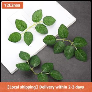 【Local shipping】 10 30 50pcs Rose Leaves Artificial Greenery Fake Rose Flower Leaves DIY Craft