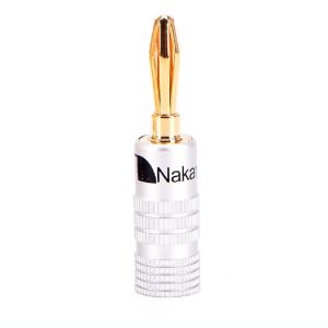 Jack Konektor Connector Audio Nakamichi Plated Copper Speaker Banana Plug Adapter Speaker Amplifier Plug Male Kabel Konektor Audio