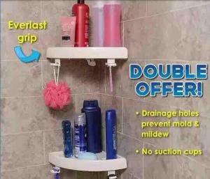 Snap Up Shelf ชั้นวางของดูสูญญากาศ ไม่ต้องเจาะผนัง ใช้สำหรับผนังกระเบื้องเรียบเท่านั้น