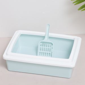 Pet supplies cat litter box semi-closed with free scooper