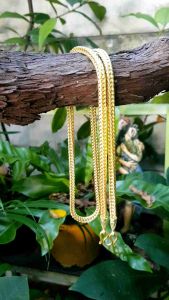 สร้อยคอ สร้อยคอขนาด5บาท สร้อยทองเหลืองแท้ไม่ได้ชุบทอง ยาว26นิ้วรวมตะขอ โปรดอ่านรายละเอียดก่อนสั่งซื้อ