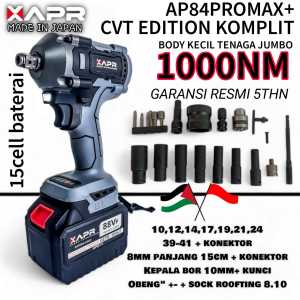 APR RAJA BOR IMPACT WRENCH AP84PROMAX+ CVT EDITION 1000NM BODY KECIL TENAGA JUMBO