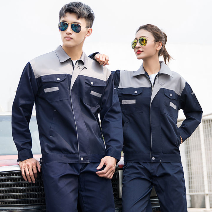 ⚡พร้อมส่ง⚡เสื้อทำงานแขนยาว ชุดช่าง เสื้อทำงาน เสื้อช็อป เสื้อช่าง เสื้ ...