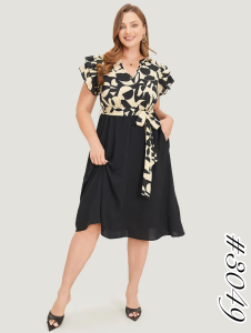 FESHOP #3049 FLORAL DRSS PLUS SIZE FOR WOMN FIT TO XL