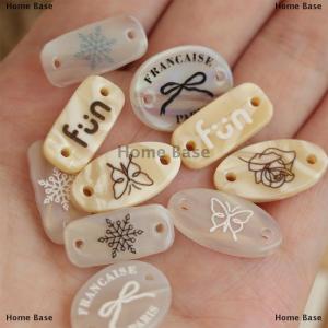 [COD] Home Base Elliptical Tag Button Collection DIY Sewing Accories Handmade Jewelry Decorative Buttons Clothing Jewelry Accessories