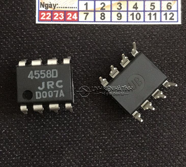 JRC4558D JRC4558 4558D 4558 DIP-8 CẮM chính hãng chữ trắng-BC10