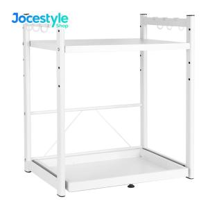 Drawer Oven Storage Rack Multi-layer Kitchen Organizer for Countertop Space Saving Solution in Black