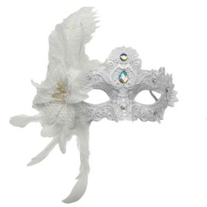 Sparkling Feather Halloween Mask Breathable Plastic Face Cover For Costume Parties And Role Playing