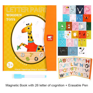 EZYLITTLES Letter Pairing ABC letter alphabet Magnet puzzle Pinyin Match Game Number Tragram LigatureEarly learning Educational toys fridge magnet