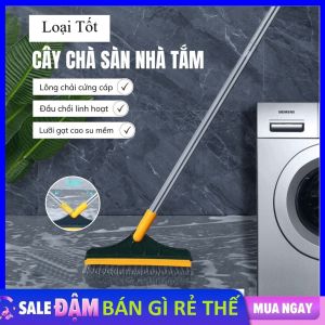 Cây Chà Sàn Nhà Tắm Thiết Kế Đầu Gạt Nước Và Đầu Chổi Xoay 120 Độ - Chổi Chà Sàn Nhà Tắm Thông Minh 2 Trong 1 Quét Nhà Siêu Sạch Mọi Góc Bẩn / Chổi Cọ Sàn Và Gạt Nước Đa Năng