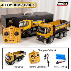 ST[Fast Delivery][Original Available]HuiNa 1573 1/14 RC Truck 10 Channel 2.4G Remote Control Loader Truck Engineering Vehicle RC Toy Gift for Boy