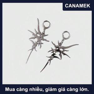 【CANAMEK】 Grunge thẩm mỹ không thường xuyên gai dangle Bông tai Y2K Punk retro thời trang đồ trang sức hình học cho phụ nữ Quà Tặng
