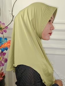 Bimbi  Kerudung Bergo Dewasa Size M /HIJAB SPORT/ Olah Raga/bergo Instan Oval Muslim