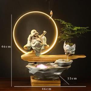 Water Feature Decorative Items Display Decorative Accessories Water Fountain Indoor Water Fountain Decoration New Chinese Style Water Feature Decorative Items Display Ornaments Decor Show Piece For Home Decoration