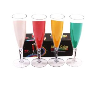 ANGCHI Lust Caution Cup Glass Magic Props Mixing Glass Color Ring Cup Color-changing Cup Stage Magic Props Silk Wine Glass Changes Color Visual Distortion
