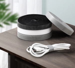 Dây Dán Velcro Dính Vải Velcro 2 Mặt Dây Buộc Gọn Dây Điện Dây Cáp Có Lỗ Để Rút Đa Năng Dài 5m