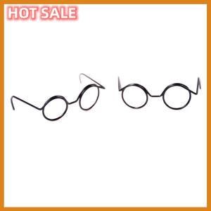 🔥🔥🔥dingdaocunz 2PCS Round Frame Lensless Retro cool doll glasses for 1 6 30cm BJD Doll