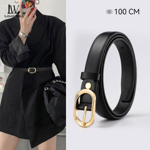 LouisWill ชุดเดรสสายรัดเอวสายรัดยาวสำหรับเข็มขัดผู้หญิงเข็มขัด PU ย้อนยุคดีไซน์หัวเข็มขัดทองหรูหราเข็มขัดหนังปรับได้สำหรับเด็กผู้หญิงเสื้อโค้ทหัวเข็มขัดอัลลอยหัวเข็มขัดสีทองประดับตัวอักษรเข็มขัดวันพักผ่อน