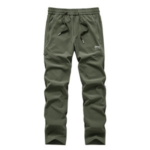 JEEP SPIRIT Mens Pants Summer New Oversized Thin Stretch Breathable Sports Pants Loose Outdoor Travel Pants
