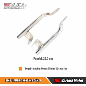 Begel Panjang CB dan Pendek Behel Honda CB TRG Satu Set Silver Chrome