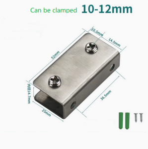 (COD+3 Days Delivery)SUS304 90 135 180 degree bathroom Stainless steel 304 wall-mounted silver Glass shower Nickel brushed door hinges Mirror class clamp hardware