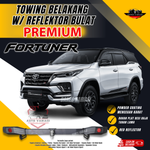 TOWING BUMPER BELAKANG Dengan REFLEKTOR BULAT PREMIUM KUALITAS GRADE A - Untuk Mobil ALL NEW FORTUNER  Aksesories Mobil Bisa COD