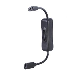 Type C to Type C Extension Cable Female to Female Power Adapter Charging Cord with Power Switches for Reader