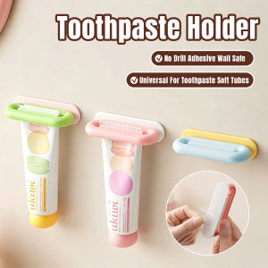 Baete Household No Drill Wall Mount Toothpaste Holder For Facial Wash & Toothpaste