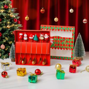 Nexxio Hampers Natal Set Sendok Teh dan Garpu / Kado Natal Set Sendok / Christmas Gift Box Tea Spoon Set