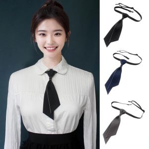 LUMIYA Dáng ôm đơn giản Cà vạt cổ Dây thun có thể điều chỉnh Màu trơn Cổ áo hoa Phong cách Đại Học Cà vạt áo sơ mi Ngân hàng khách sạn Phụ kiện trang phục trang trọng cho nam nữ