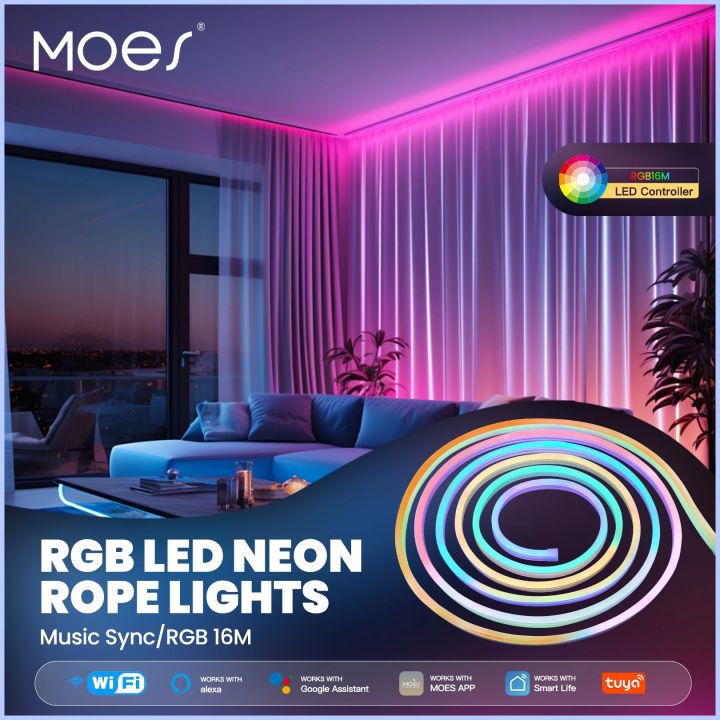 [RWQC ASDFJM VNMGJF 147] MOES Wifi Smart Neon LED Light Strip 16
