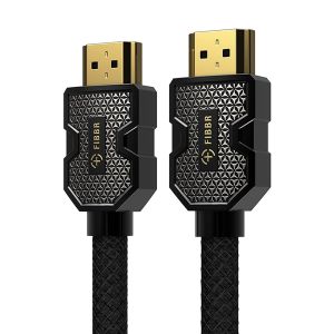 FIBBR 48Gbps HDMI 2.1--Compatible Cable Super High Speed 8K Cable Supports 8K 60HZ 4K 120Hz 10K DSC and Dynamic HDR/eARC/VRR