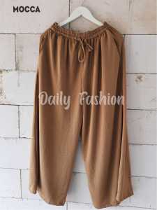 KULOT Big SIZE 6XL 100kg Celana panjang wanita Kulot POlOS Besar-Bahan crep tebal anti Lecek