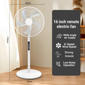Electric fan 16 inch Multi functional strong wind floor fan silent in 8 levels Fan Buy 1 Take 1