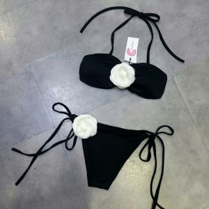 CR_ Đồ bơi 2 mảnh bikini tắm biển đồ bơi cao cấp bikini 2 mảnh đính hoa nổi 3D phối đủ màu gợi cảm