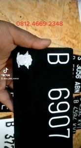 Plat Nomor Sepeda Motor Hitam Doff & Baut Tanam Super Tebal