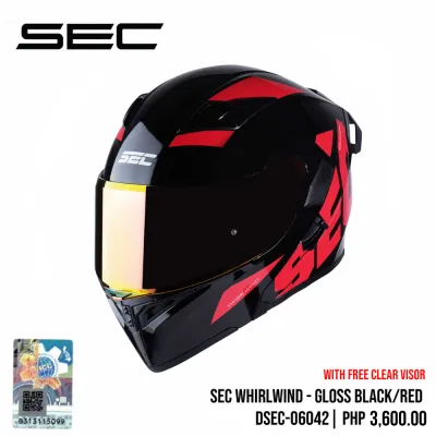 Sec Modular Helmet for Motorcycle - Whirlwind Solid Gloss/Matte (XS-XL)